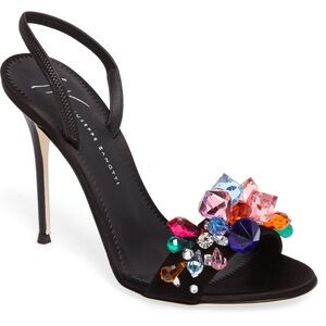 ⭐️ SOLD ⭐️ Giuseppe Zanotti ‘Mistico’ Crystal Embellished Slingback Heel Sandals